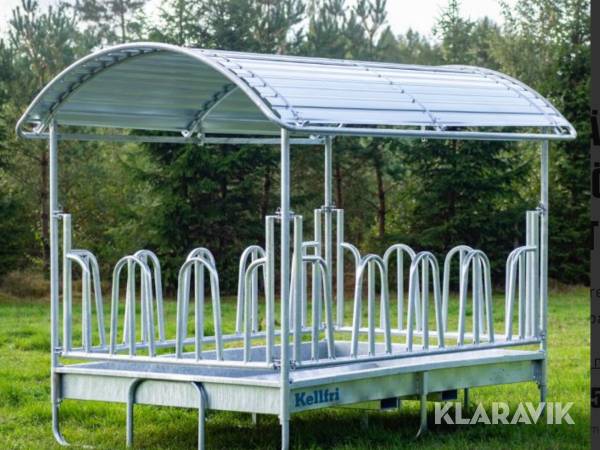 Foderhäck med bogstöd för nöt 14 platser Kellfri