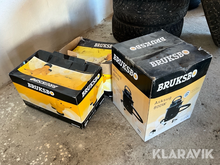 Polermaskiner och en asksug Bruksbo 2st