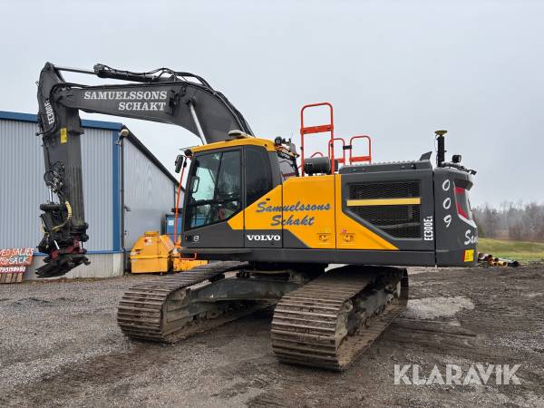 Grävmaskin Volvo EC 300EL rotortilt R8 B27 med fasterkoppling