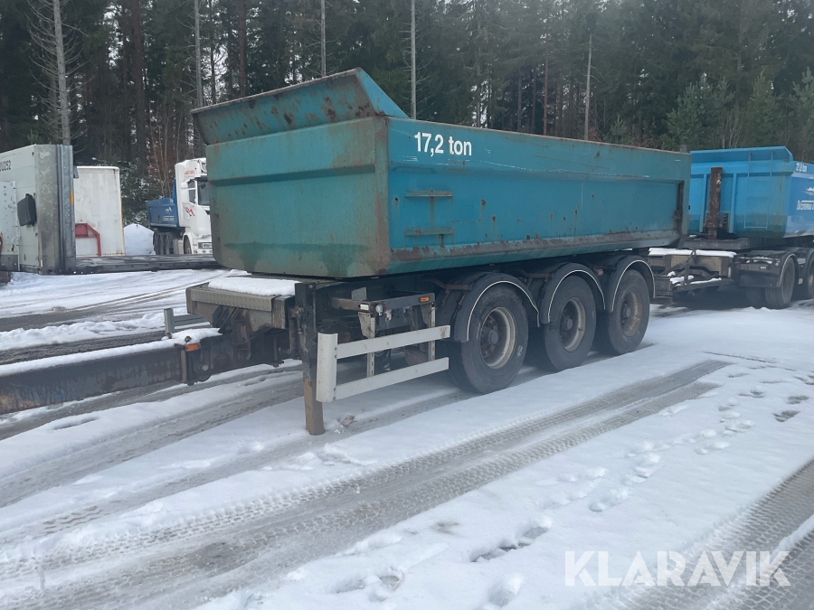 Släp Tranåskärran TW-24 tridemsläp med tipp
