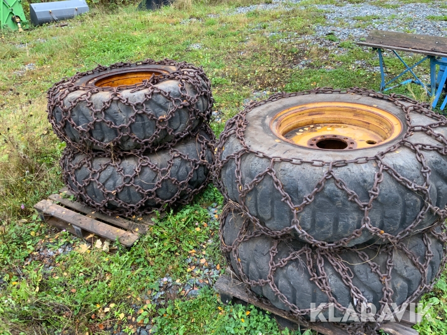 Däck Nokia 17,5x25 4st med kedjor