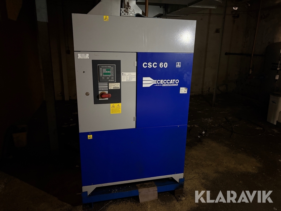 Kompressor Ceccato Aria Compressa CSC 60/8 med Atlas Copco luftbehållare