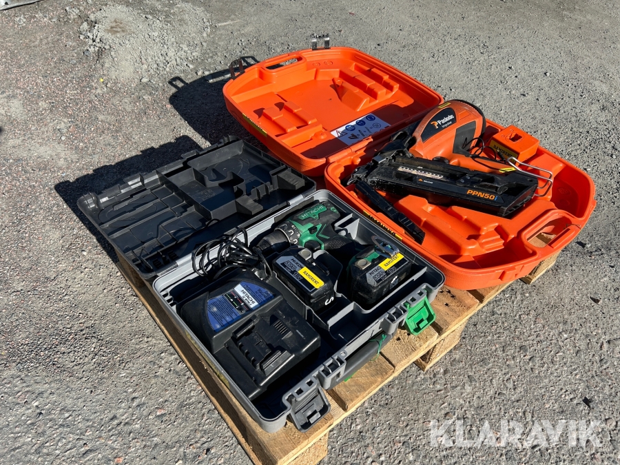 Spikpistol och Ankarborrmaskin Paslode och Hitachi