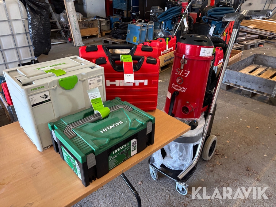 Paket med olika byggmaskiner 5st 