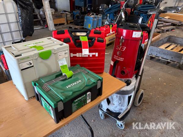 Paket med olika byggmaskiner 5st