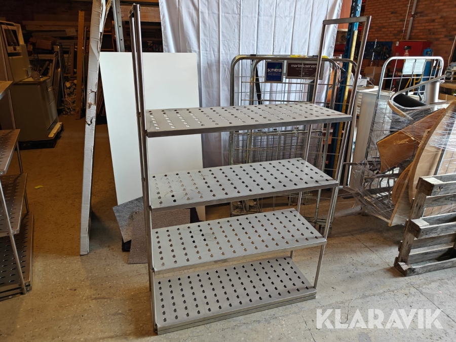 Rostfritt hyllställ