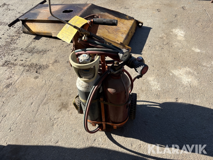 Svetsvagn med 2 tuber AGA Fixiflam 5L