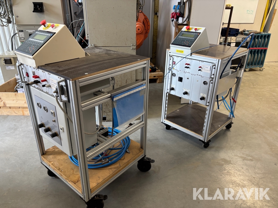 Tryck och vakuumsrigg Elinc 2st vagnar på hjul.