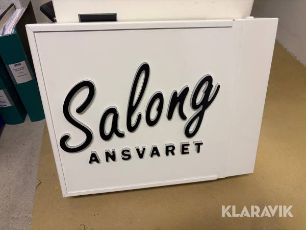 Skylt med belysning (utbytbar front)