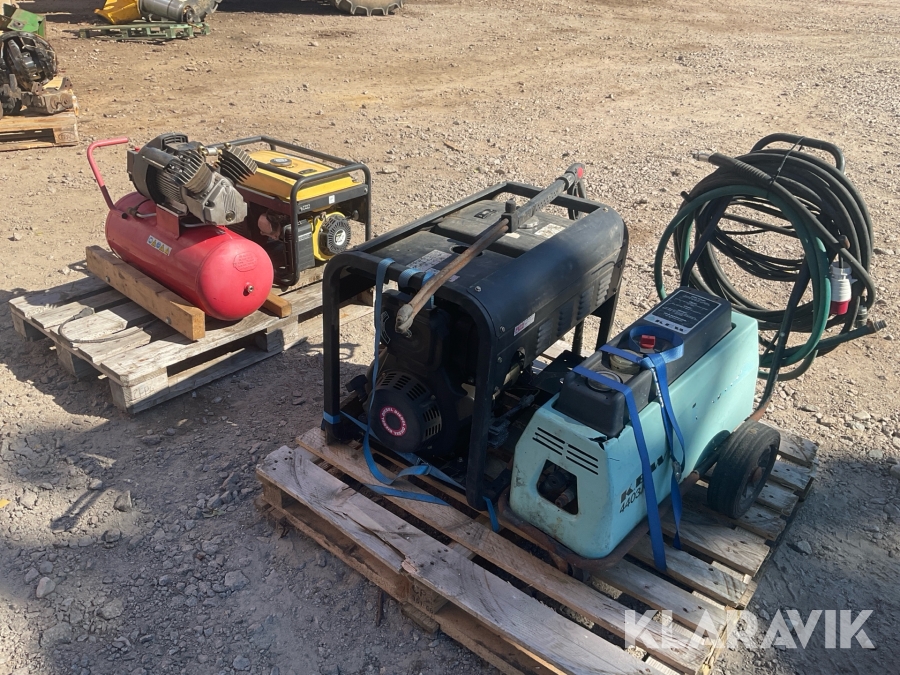 Elverk, motortvätt, kompressor Defenda / Herkules / firman / KEW