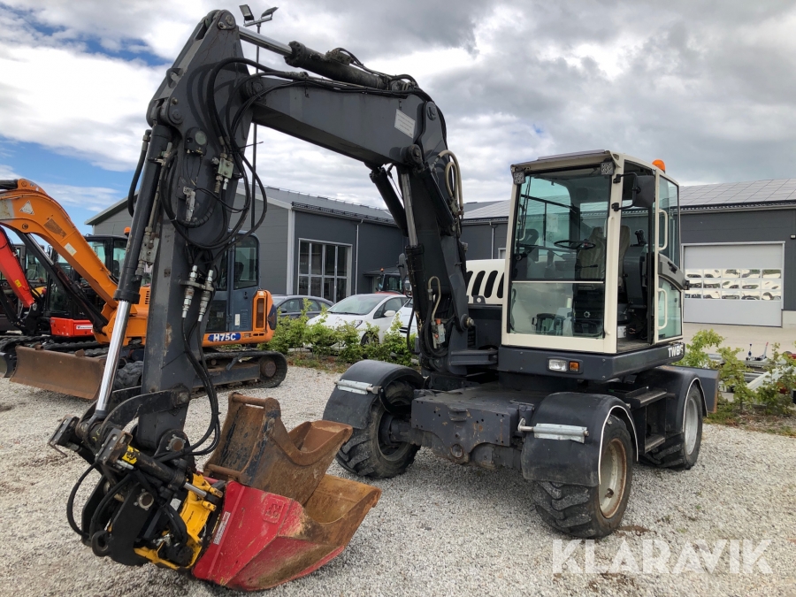 Grävmaskin Terex TW85 med tiltrotator och redskap