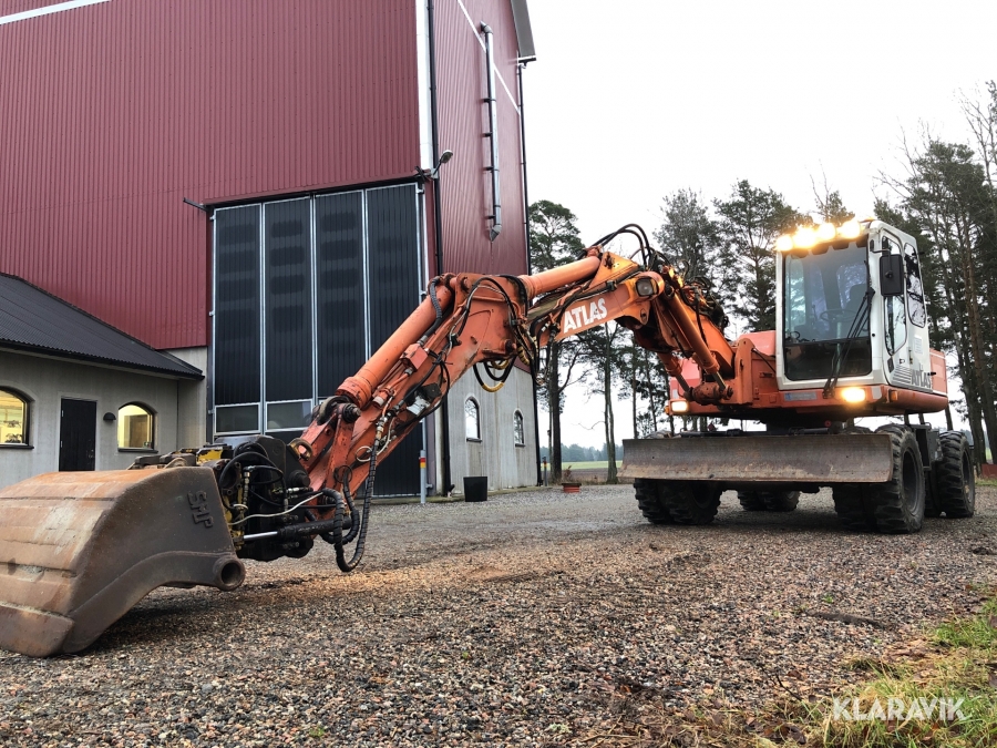 Hjulgrävmaskin Atlas  1104 + tiltrotator och skopa