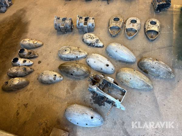 Parti med motorkåpor till mc olika märken bla DKW