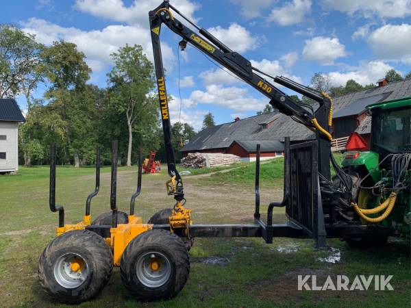 Skogsvagn Källefall K30 med kran 