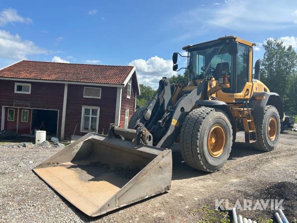 Hjullastare Volvo L60G med planeringsskopa