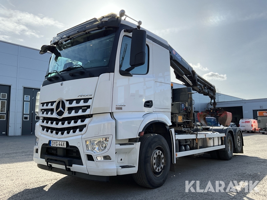 Kranväxlare Mercedes-Benz Arocs med kran HMF 2820K-RCS & växlare JOAB L20-5200 AA