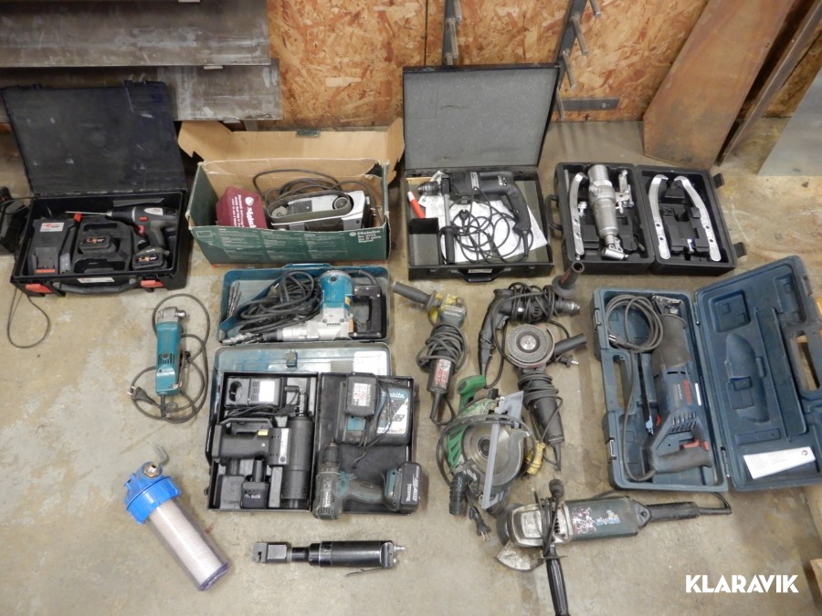 Borrhammare, Bandslip, Avdragare, Tigersåg, Luftmask 