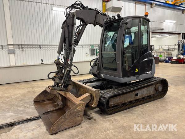 Grävmaskin Mecalac 8MCR Bobcat hybrid med S50 fäste