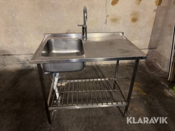 Diskbänk i rostfritt