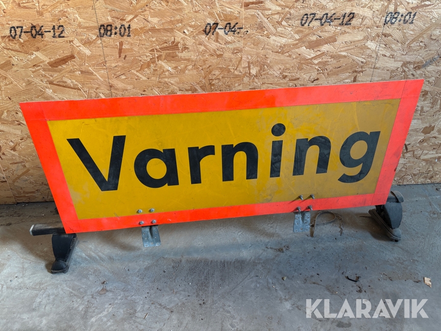 Varningsskylt för takmontering