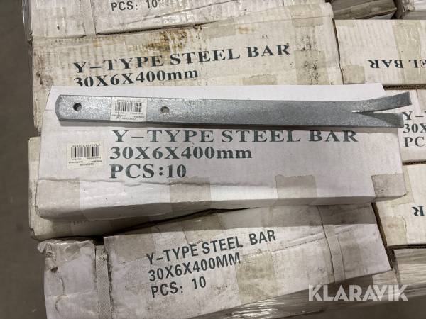 Stolpjärn för ingjutning Y-Type 30x6x400mm 1070st