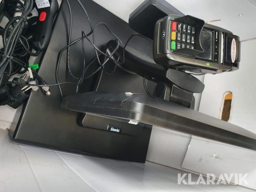 Kassaregister Sam4S med betalterminal, kvittoskrivare m.m
