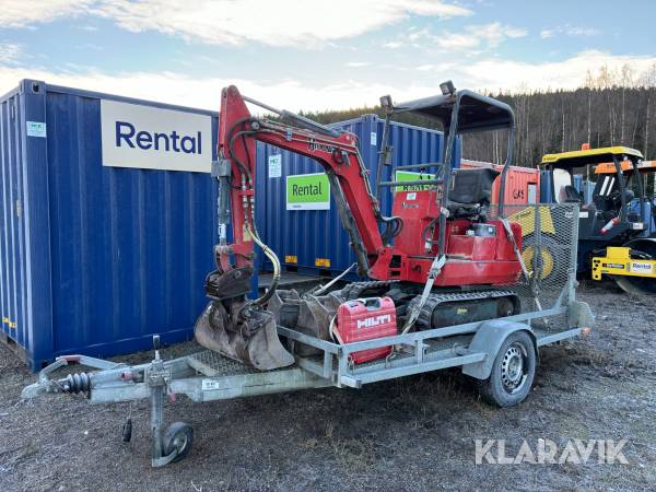 Grävmaskin Hinowa DM13A med trailer