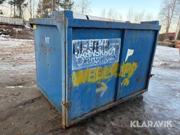 Avfallscontainer/skrotcontainer Låångs Industrier ab med Stora BM-fäste