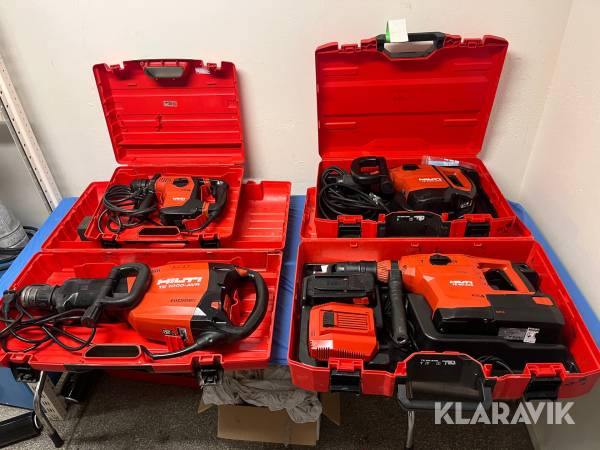 Borrhammare / Mejselhammare Hilti 4 olika modeller 4 st