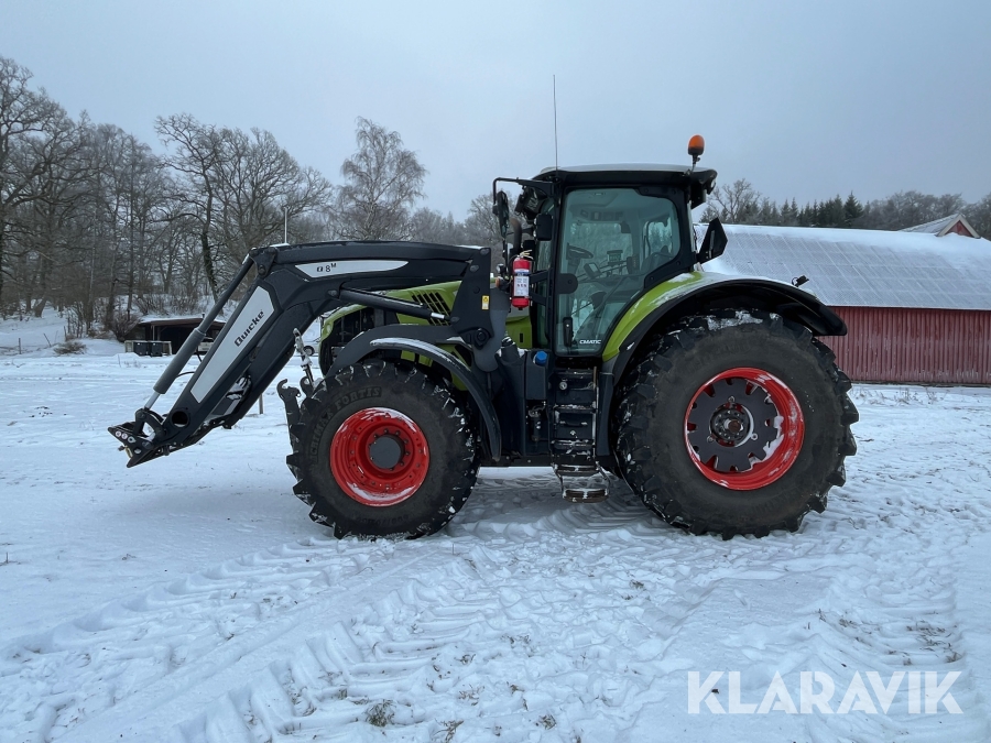 Traktor Claas Axion 830 med frontlastare
