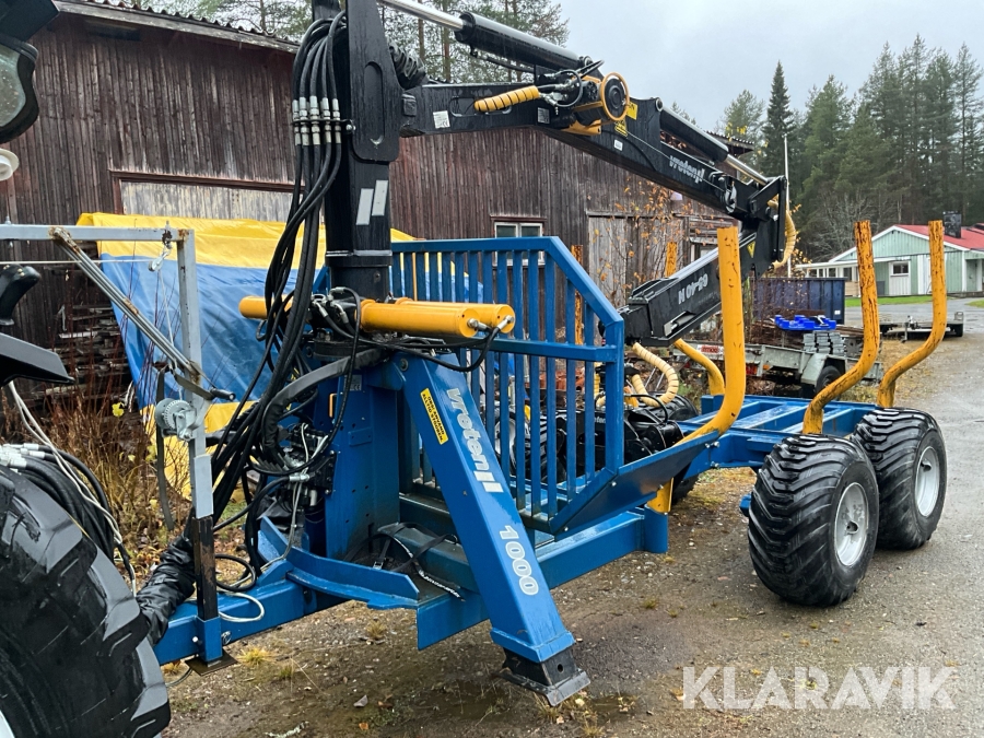 Skogsvagn Vreten 1000 med kran 