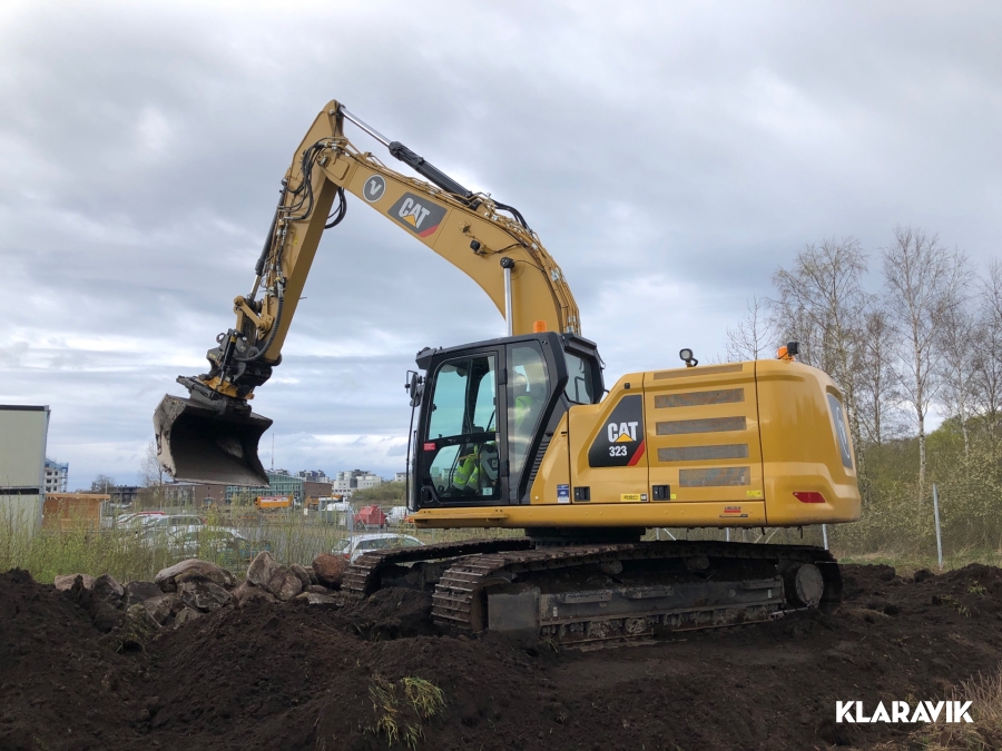 Bandgrävare CAT 323 Tiltrotator Next generation