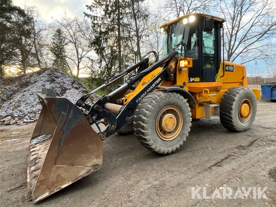 Hjullastare JCB 416  HT med skopa och gafflar