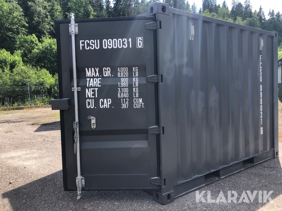Förrådscontainer  9-fot sjöfartsklassad