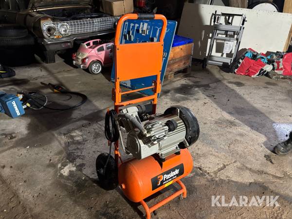 Kompressor Paslode Proline 248 på hjul 16.5bar