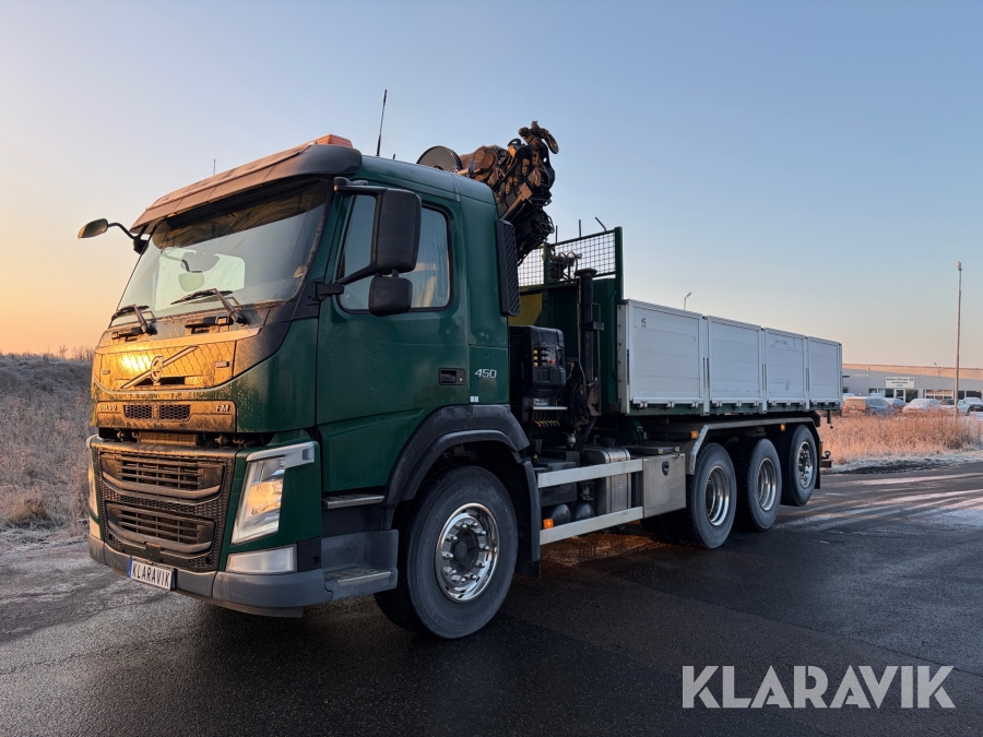 Tipp- & kranbil Volvo FM450 Tridem