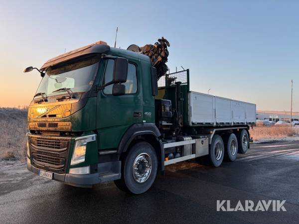 Tipp- & kranbil Volvo FM450 Tridem