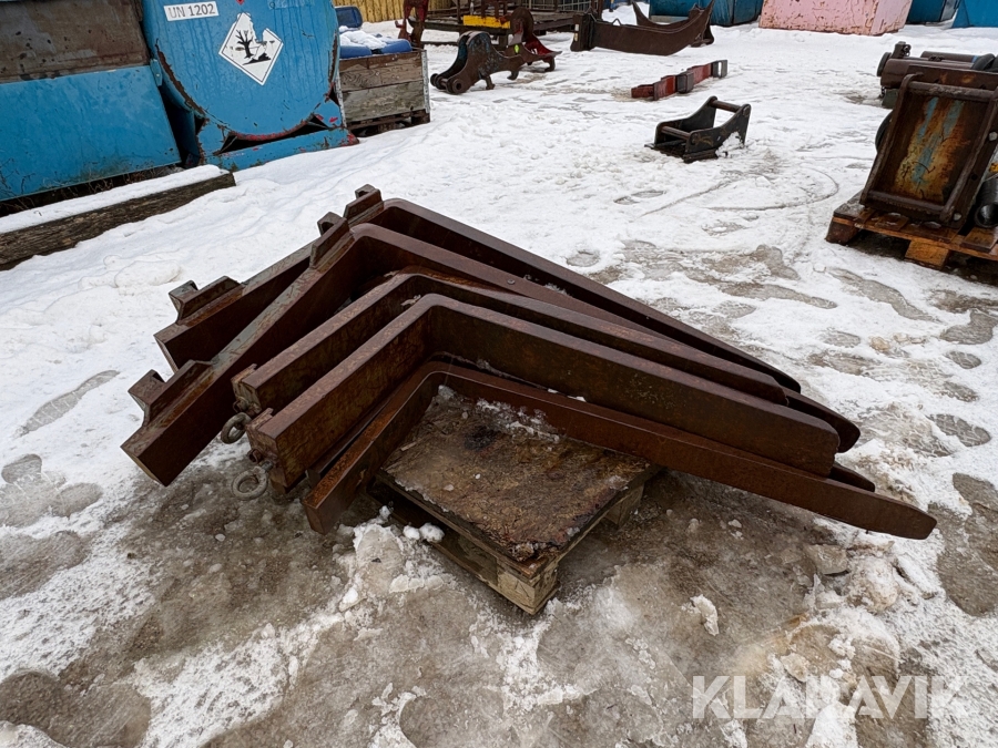 Pallgafflar parti med diverse gaffelhorn