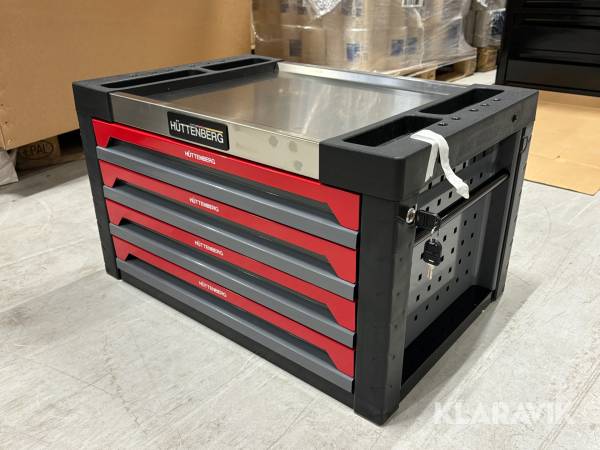 Verkstadsskåp 4 lådor med verktyg Hüttenberg