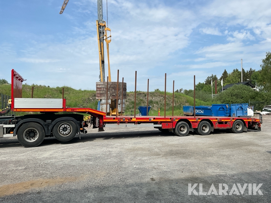 Maskintrailer Doll S3L jumbotrailer med trombon