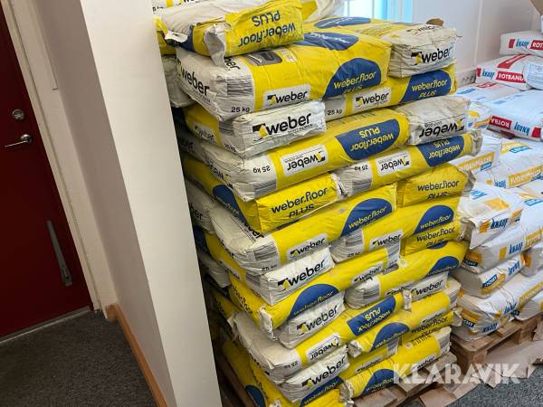 Flytspackel Weber Saint Gobain Weber floor PLUS ca 75 säckar