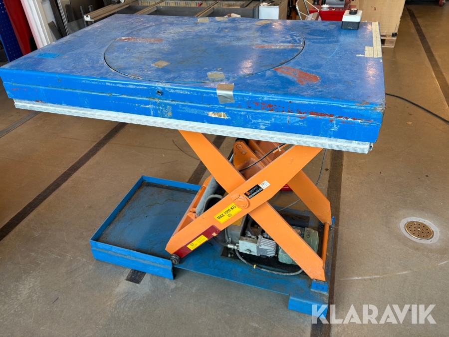 Lyftbord Ergoswede TL1000B med snurrplatta