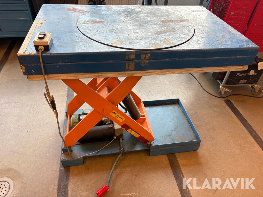 Lyftbord Ergoswede TL1000B med snurrplatta