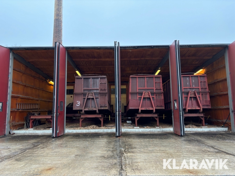 Flismagasin med matningsanläggning ca 120 m3