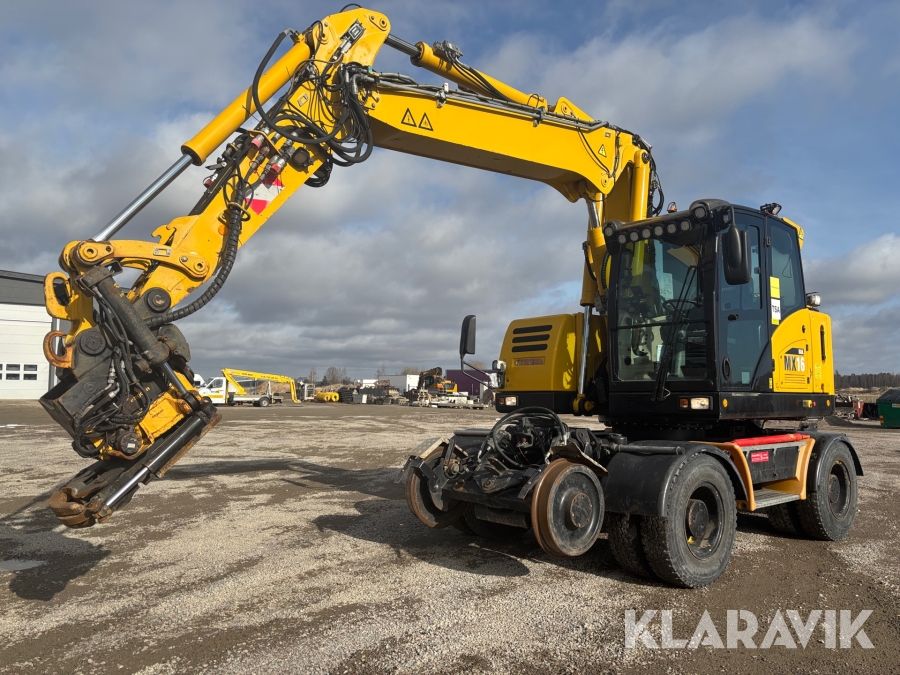 Grävmaskin Hydrema MX16Rail Spårgående grävmaskin järnväg