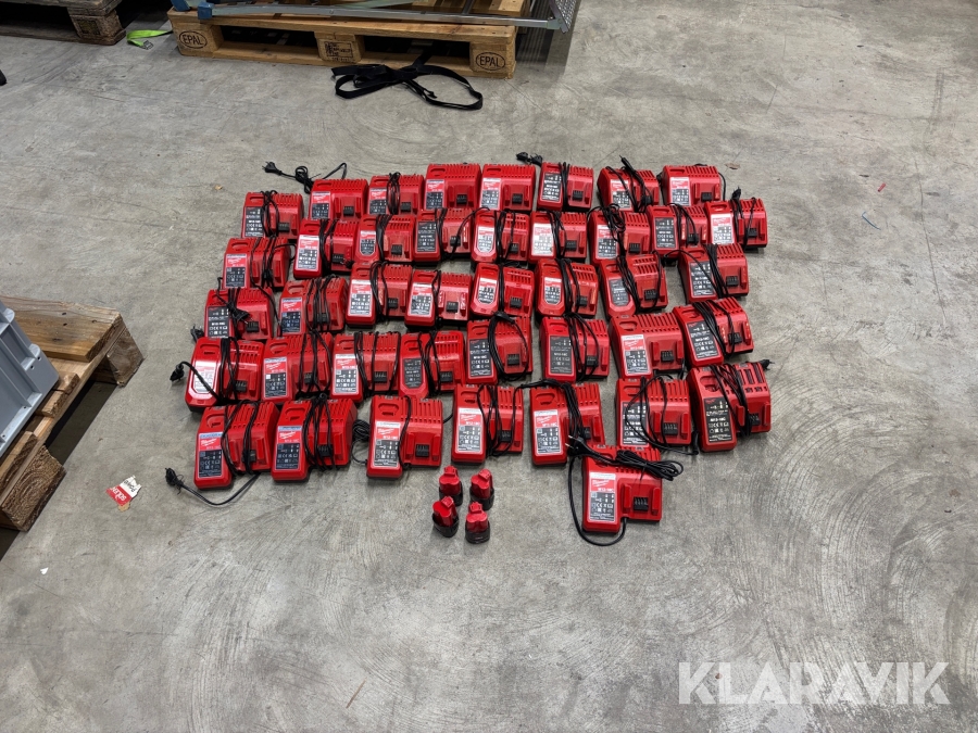 Batteriladdare med batterier Milwaukee M12-28 41 st