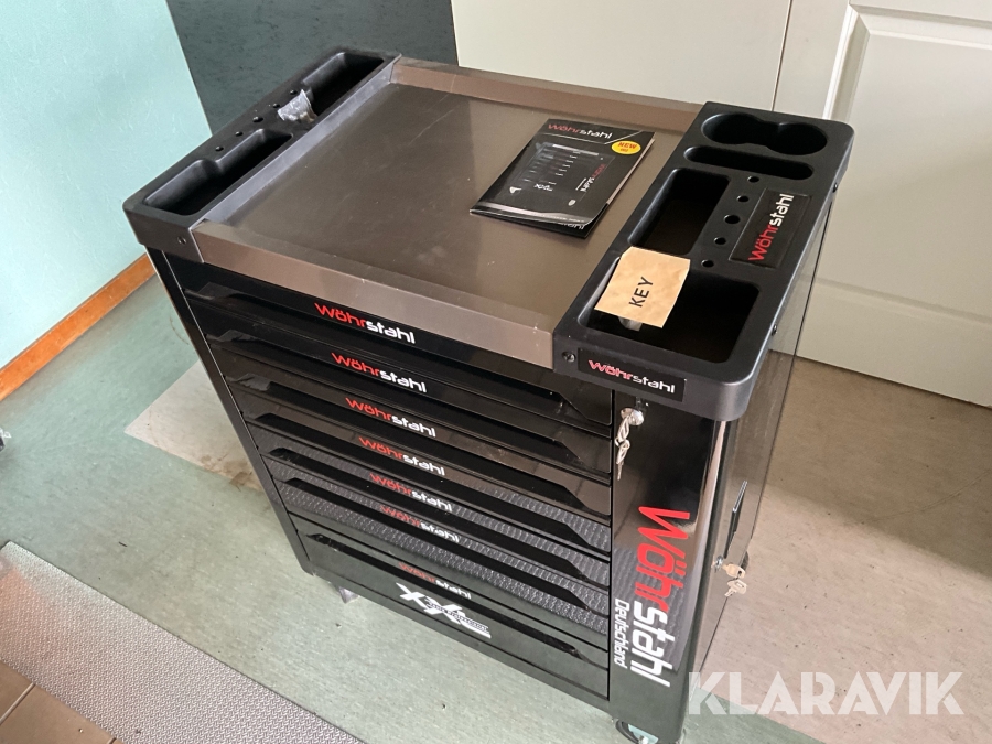 Verktygsvagn Wöhrstal med verktyg
