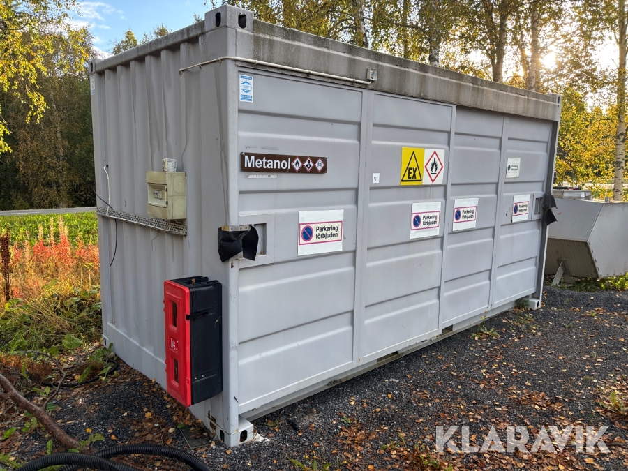 Container med öppningsbar sida