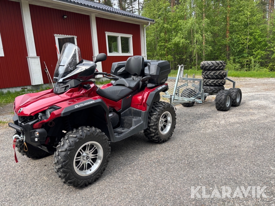 Fyrhjuling Can-Am Outlander 650 V-Twin EFI med ATV-timmervagn