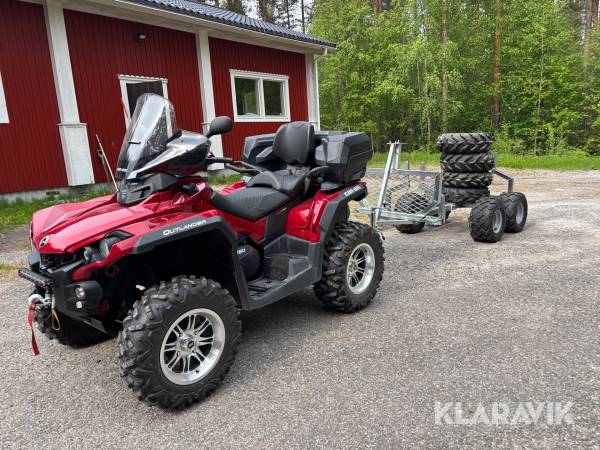 Fyrhjuling Can-Am Outlander 650 V-Twin EFI med ATV-timmervagn